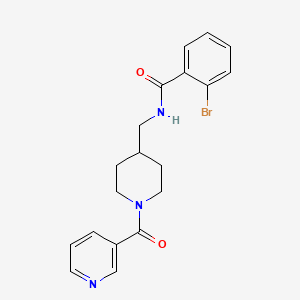 2-bromo-N-((1-nicotinoylpiperidin-4-yl)methyl)benzamide
