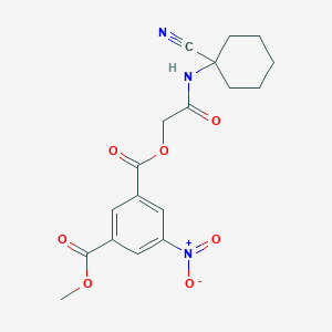 molecular formula C18H19N3O7 B2490799 3-O-[2-[(1-cyanocyclohexyl)amino]-2-oxoethyl] 1-O-methyl 5-nitrobenzene-1,3-dicarboxylate CAS No. 926190-14-9