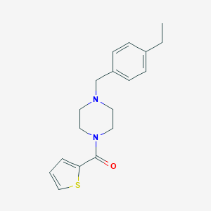molecular formula C18H22N2OS B249080 1-(4-Ethylbenzyl)-4-(2-thienylcarbonyl)piperazine 