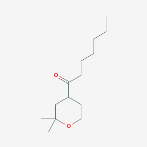 molecular formula C14H26O2 B2490801 1-(2,2-dimethyltetrahydro-2H-pyran-4-yl)heptan-1-one CAS No. 313518-05-7