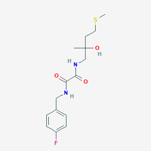 molecular formula C15H21FN2O3S B2490805 N1-(4-氟苄基)-N2-(2-羟基-2-甲基-4-(甲硫基)丁基)草酰胺 CAS No. 1396757-21-3