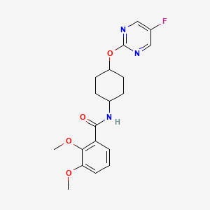 molecular formula C19H22FN3O4 B2490808 N-((1r,4r)-4-((5-fluoropyrimidin-2-yl)oxy)cyclohexyl)-2,3-dimethoxybenzamide CAS No. 2034446-07-4