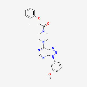molecular formula C24H25N7O3 B2490815 1-(4-(3-(3-甲氧基苯基)-3H-[1,2,3]三唑[4,5-d]嘧啶-7-基)哌嗪-1-基)-2-(邻甲苯氧基)乙酮 CAS No. 920375-28-6