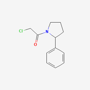 molecular formula C12H14ClNO B2490822 2-Chloro-1-(2-phenylpyrrolidin-1-yl)ethan-1-one CAS No. 1153987-96-2