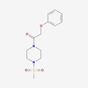 molecular formula C13H18N2O4S B249083 1-[4-(Methylsulfonyl)piperazin-1-yl]-2-phenoxyethanone 