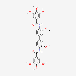 molecular formula C34H36N2O10 B2490836 3,4,5-trimethoxy-N-[2-methoxy-4-[3-methoxy-4-[(3,4,5-trimethoxybenzoyl)amino]phenyl]phenyl]benzamide CAS No. 321555-77-5