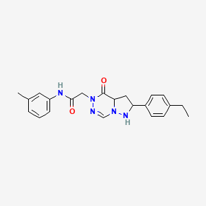 molecular formula C22H21N5O2 B2490843 2-[2-(4-ethylphenyl)-4-oxo-4H,5H-pyrazolo[1,5-d][1,2,4]triazin-5-yl]-N-(3-methylphenyl)acetamide CAS No. 1291859-79-4