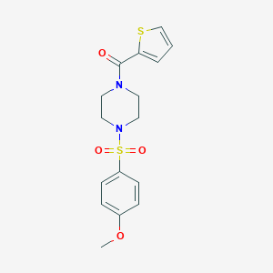 molecular formula C16H18N2O4S2 B249085 [4-(4-Methoxy-benzenesulfonyl)-piperazin-1-yl]-thiophen-2-yl-methanone 