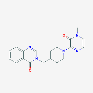 molecular formula C19H21N5O2 B2490853 3-[[1-(4-Methyl-3-oxopyrazin-2-yl)piperidin-4-yl]methyl]quinazolin-4-one CAS No. 2415491-48-2