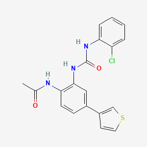 molecular formula C19H16ClN3O2S B2490855 N-(2-(3-(2-氯苯基)脲基)-4-(噻吩-3-基)苯基)乙酰胺 CAS No. 1207054-20-3