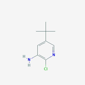 molecular formula C9H13ClN2 B2490862 5-叔丁基-2-氯吡啶-3-胺 CAS No. 1211535-38-4