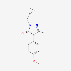 molecular formula C14H17N3O2 B2490868 2-(环丙基甲基)-4-(4-甲氧基苯基)-5-甲基-2,4-二氢-3H-1,2,4-三唑-3-酮 CAS No. 861206-18-0