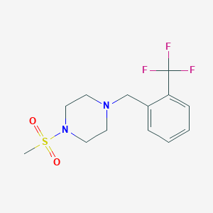 molecular formula C13H17F3N2O2S B249087 1-(Methylsulfonyl)-4-[2-(trifluoromethyl)benzyl]piperazine 