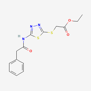 Ethyl 2-((5-(2-phenylacetamido)-1,3,4-thiadiazol-2-yl)thio)acetate