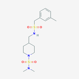 N,N-dimethyl-4-((m-tolylmethylsulfonamido)methyl)piperidine-1-sulfonamide