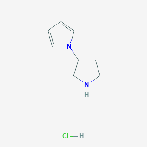 molecular formula C8H13ClN2 B2490884 1-(pyrrolidin-3-yl)-1H-pyrrole hydrochloride CAS No. 1909326-58-4