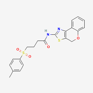 molecular formula C21H20N2O4S2 B2490903 N-(4H-chromeno[4,3-d]thiazol-2-yl)-4-tosylbutanamide CAS No. 922984-48-3