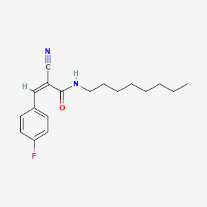 molecular formula C18H23FN2O B2490905 (Z)-2-氰基-3-(4-氟苯基)-N-辛基丙-2-烯酰胺 CAS No. 477972-95-5