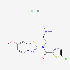 B2490906 5-chloro-N-(2-(dimethylamino)ethyl)-N-(6-methoxybenzo[d]thiazol-2-yl)thiophene-2-carboxamide hydrochloride CAS No. 1215738-29-6