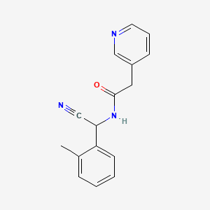 B2490907 N-[cyano(2-methylphenyl)methyl]-2-(pyridin-3-yl)acetamide CAS No. 1375226-75-7