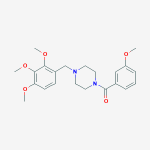 molecular formula C22H28N2O5 B249091 1-(3-Methoxybenzoyl)-4-(2,3,4-trimethoxybenzyl)piperazine 