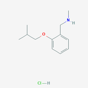 molecular formula C12H20ClNO B2490910 (2-Isobutoxybenzyl)methylamine hydrochloride CAS No. 1609402-94-9; 915921-38-9