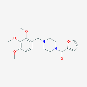 molecular formula C19H24N2O5 B249092 1-(2-Furoyl)-4-(2,3,4-trimethoxybenzyl)piperazine 