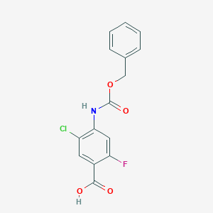 molecular formula C15H11ClFNO4 B2490923 5-Chloro-2-fluoro-4-(phenylmethoxycarbonylamino)benzoic acid CAS No. 2287299-09-4