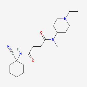 molecular formula C19H32N4O2 B2490926 N-(1-Cyanocyclohexyl)-N'-(1-ethylpiperidin-4-yl)-N'-methylbutanediamide CAS No. 1465365-69-8