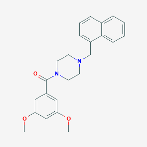 molecular formula C24H26N2O3 B249093 (3,5-Dimethoxy-phenyl)-(4-naphthalen-1-ylmethyl-piperazin-1-yl)-methanone 