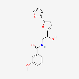 molecular formula C18H17NO5 B2490938 N-(2-{[2,2'-bifuran]-5-yl}-2-hydroxyethyl)-3-methoxybenzamide CAS No. 2309222-32-8