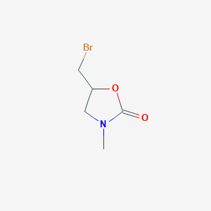 molecular formula C5H8BrNO2 B2490943 5-(Bromomethyl)-3-methyl-1,3-oxazolidin-2-one CAS No. 1194710-09-2