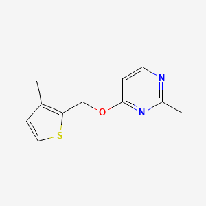 molecular formula C11H12N2OS B2490945 2-甲基-4-[(3-甲基噻吩-2-基)甲氧基]嘧啶 CAS No. 2198913-26-5