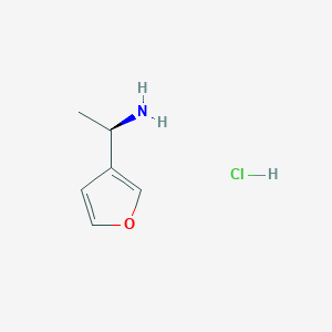 molecular formula C6H10ClNO B2490949 (R)-1-(Furan-3-yl)ethan-1-amine hydrochloride CAS No. 2287239-47-6