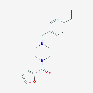 molecular formula C18H22N2O2 B249095 1-(4-Ethylbenzyl)-4-(2-furoyl)piperazine 