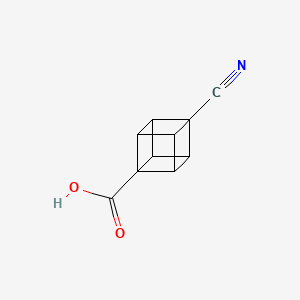 molecular formula C10H7NO2 B2490950 (1s,2R,3r,8S)-4-cyanocubane-1-carboxylic acid CAS No. 26209-41-6
