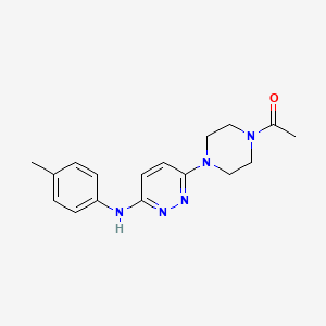 molecular formula C17H21N5O B2490954 1-(4-(6-(p-Tolylamino)pyridazin-3-yl)piperazin-1-yl)ethanone CAS No. 1219844-50-4