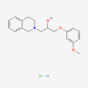 molecular formula C19H24ClNO3 B2490957 1-(3,4-dihydroisoquinolin-2(1H)-yl)-3-(3-methoxyphenoxy)propan-2-ol hydrochloride CAS No. 478614-53-8