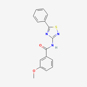 molecular formula C16H13N3O2S B2490958 3-メトキシ-N-(5-フェニル-1,2,4-チアジアゾール-3-イル)ベンゾアミド CAS No. 690246-38-9