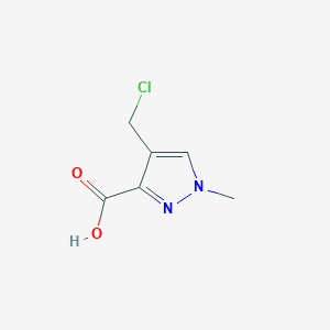 molecular formula C6H7ClN2O2 B2490959 4-(Chloromethyl)-1-methyl-1H-pyrazole-3-carboxylic acid CAS No. 2060024-75-9