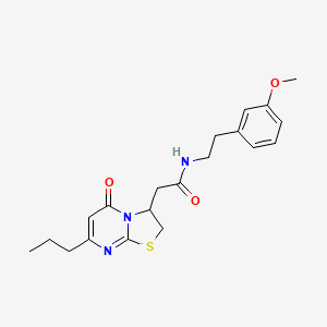 molecular formula C20H25N3O3S B2490960 N-(3-methoxyphenethyl)-2-(5-oxo-7-propyl-3,5-dihydro-2H-thiazolo[3,2-a]pyrimidin-3-yl)acetamide CAS No. 953256-44-5