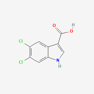 molecular formula C9H5Cl2NO2 B2490971 5,6-二氯-1H-吲哚-3-羧酸 CAS No. 1404531-95-8