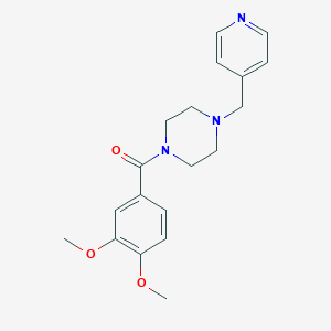 molecular formula C19H23N3O3 B249098 (3,4-Dimethoxy-phenyl)-(4-pyridin-4-ylmethyl-piperazin-1-yl)-methanone 