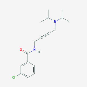 molecular formula C17H23ClN2O B2490982 3-chloro-N-(4-(diisopropylamino)but-2-yn-1-yl)benzamide CAS No. 1351589-11-1