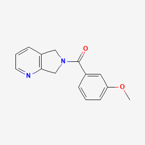 molecular formula C15H14N2O2 B2490989 (3-methoxyphenyl)(5H-pyrrolo[3,4-b]pyridin-6(7H)-yl)methanone CAS No. 2176069-40-0