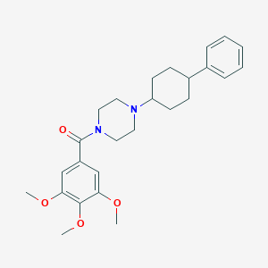 molecular formula C26H34N2O4 B249099 [4-(4-Phenyl-cyclohexyl)-piperazin-1-yl]-(3,4,5-trimethoxy-phenyl)-methanone 