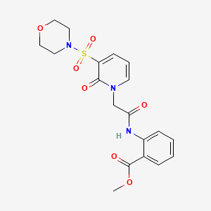 methyl 2-(2-(3-(morpholinosulfonyl)-2-oxopyridin-1(2H)-yl)acetamido)benzoate