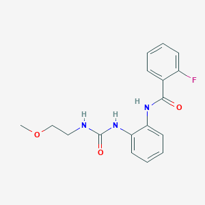 molecular formula C17H18FN3O3 B2491003 2-fluoro-N-(2-(3-(2-methoxyethyl)ureido)phenyl)benzamide CAS No. 1203131-14-9
