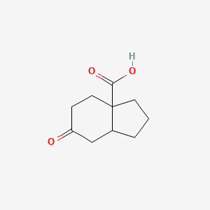molecular formula C10H14O3 B2491004 6-oxo-octahydro-1H-indene-3a-carboxylic acid CAS No. 1554588-19-0
