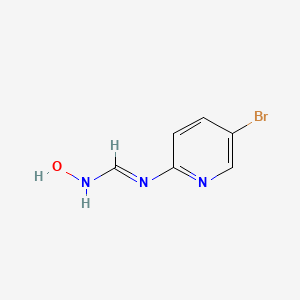 molecular formula C6H6BrN3O B2491014 (E)-N-(5-溴吡啶-2-基)-N'-羟基甲脒 CAS No. 382592-25-8